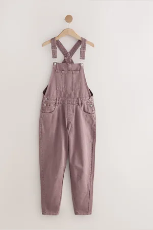 Next Mauve Purple 100% Cotton Dungarees