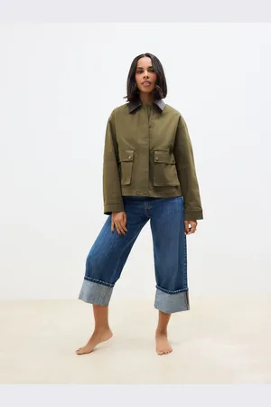 Next Dark 100% Cotton Turn-up Cropped Jeans