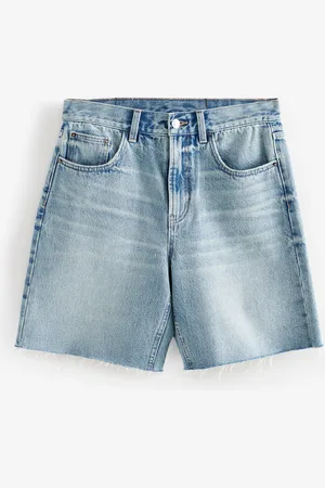 Next Mid 100% Cotton Slouch Relax Denim Shorts