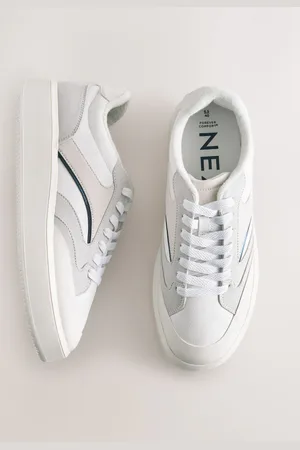 Next Neutral/ Forever Comfort Panelled Retro Lace-Up Trainers