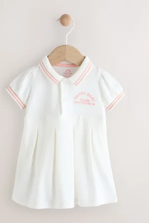 Next /Pink Baby Tennis 100% Cotton Dress (0mths-2yrs)
