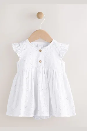 Next Baby Broderie Woven Integral 100% Cotton Dress (0mths-2yrs)