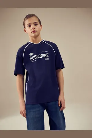 Next Blue 100% Cotton Sub5cribe Short Sleeve Sports T-Shirt (3-16yrs)