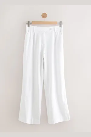 Next Stay Smart Wide Leg Linen Rich Trousers