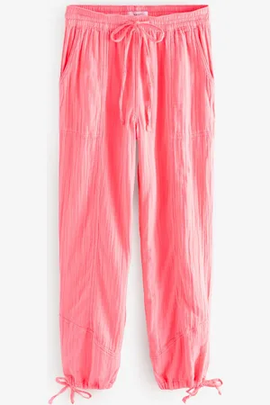 Next 100% Cotton Double Cloth Pull On Harem Trousers