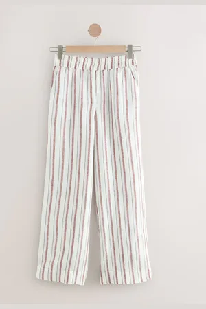 Next N. Premium 100% Linen Wide Leg Pull-on Trousers