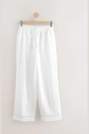 Next Wide Leg Elasticed Waist Trousers