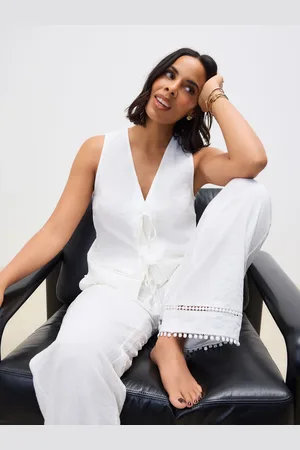 Next Tie Front Sleeveless Top