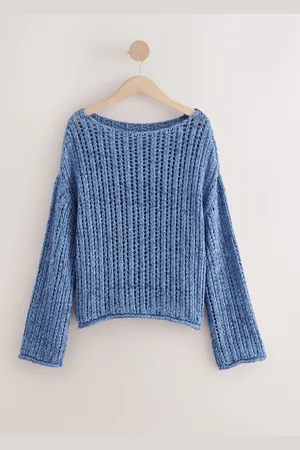 Next Stitchy Off The Shoulder Flare Sleeve Jumper