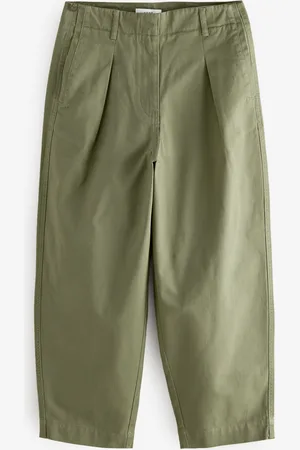 Next Sage 100% Cotton Barrel Leg Chinos Trousers