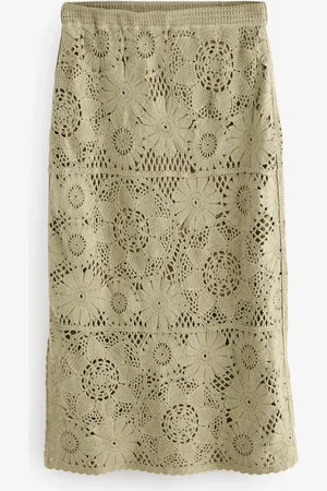 Next Sage Crochet Midi Skirt