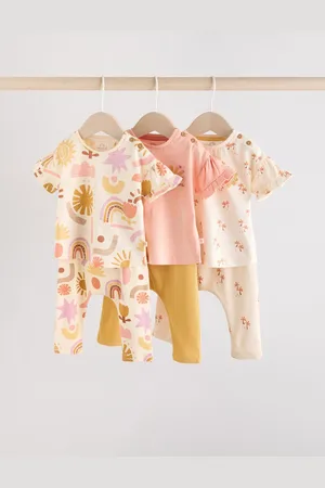 Next Coral Printed Character Baby Tops and Leggings 6 Pack Set