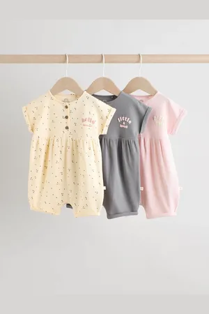 Next Bright Slogan Mono and Baby Rompers 3 Pack