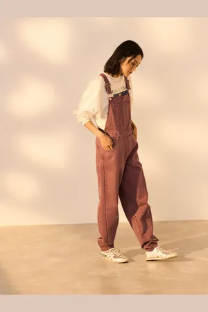 Next Mauve Purple 100% Cotton Dungarees