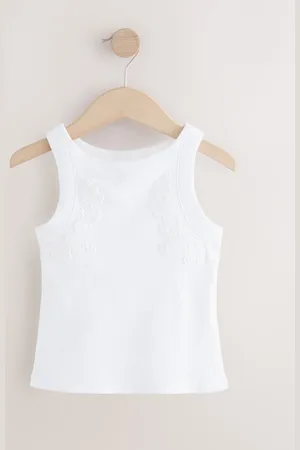 Next Floral Crochet Rib Vest (3-16yrs)