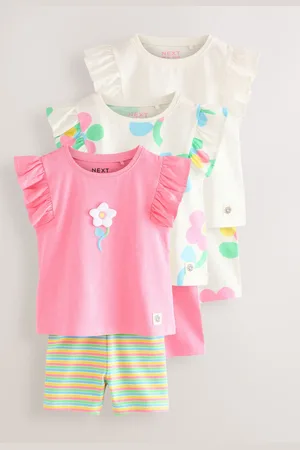 Next Flower Print Vest and Shorts Set 3 Pack (3mths-7yrs)