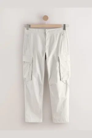 Next Ecru Regular Tapered Fit Tech Stretch Utility Cargo Trousers