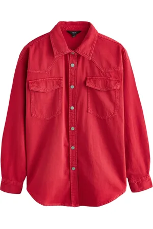 Next Red Oversize 100% Cotton Shirt