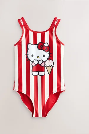 Next Red/Ecru Stripe Hello Kitty License Swimsuit (3-16yrs)