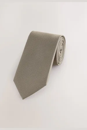 Next Brown Slim Textured Tie