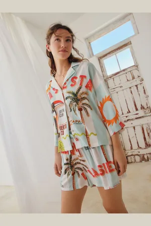 Next Stripe Toucan Button Through Short Set Pyjamas