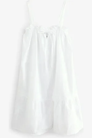 Next Embroidered 100% Cotton Summer Mini Dress