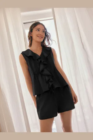 Next 100% Cotton Ruffle Vest Short Set Pyjamas