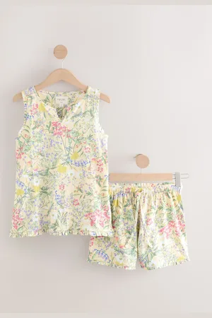 Next Floral Textured Vest Short Set Pyjamas