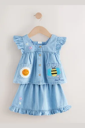 Next Denim 100% Cotton Blouse And Skirt Co-ord Set (3mths-8yrs)
