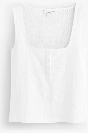 Next Textured Henley Detail Tank