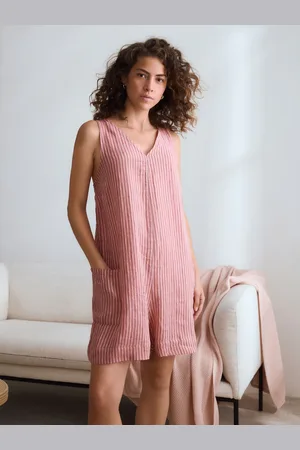 Next Stripe 100% Linen Playsuit