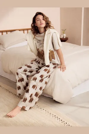 Next Hamish The Highland Cow 100% Cotton Short Sleeve Pyjamas
