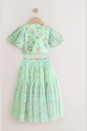 Next Floral Floral Top and Skirt Co-Ord Set (3-16yrs)