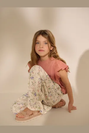 Next Floral Print Wide Leg Trousers (3-16yrs)