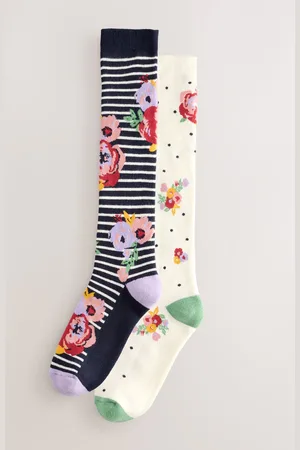 Next Floral Welly Socks 2 Pack