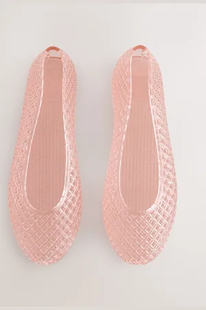 Next Neutral Round Toe Jelly Ballerinas