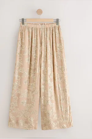 Next Champagne Co-Ord Wide Leg Trousers