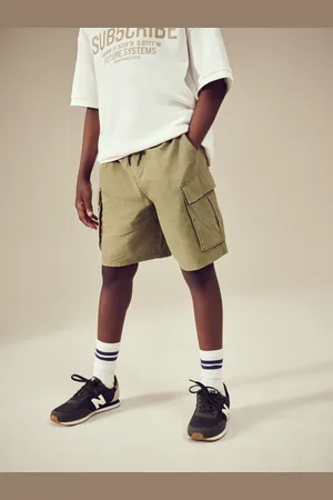 Next Khaki Linen Cargo Shorts (3-16yrs)