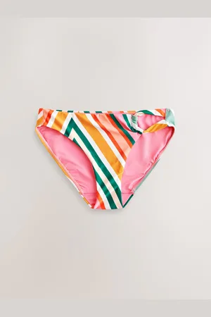 Next Bright Stripe Knot High Leg Bikini Bottoms