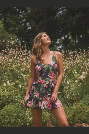 Next Kew Collection Floral Shaping Tummy Control Skirted Swim Dress