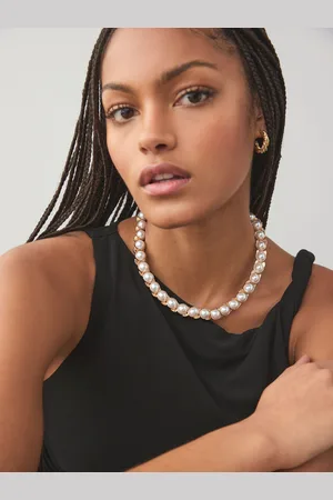 Next Pearl Effect Statement Necklace
