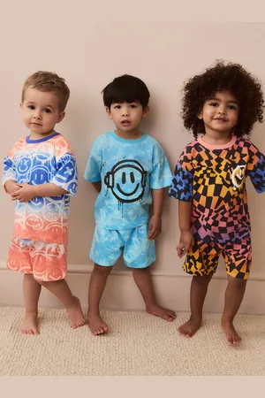 Next Multi Bright Tiedye Short Pyjamas 3 Pack (9mths-12yrs)