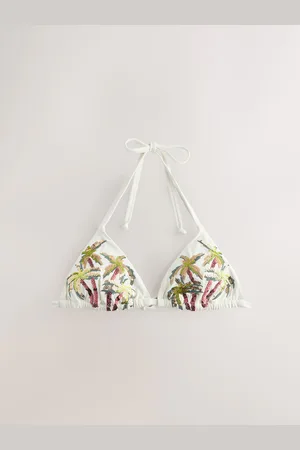 Next Palm Sequin Triangle Bikini Top