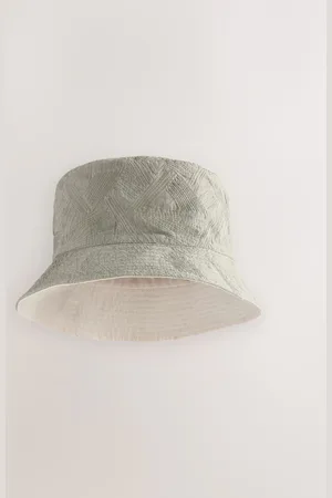 Next Neutral Reversible Embroidery Bucket 100% Cotton Hat