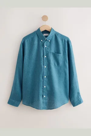 Next Signature Printed Long Sleeve 100% Linen Shirt