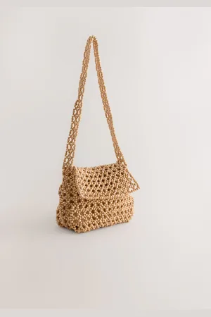 Next 100% Cotton Beaded Shoulder Bag