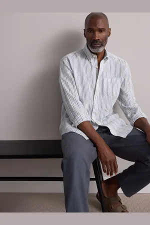 Next Signature 100% Linen Stripe Long Sleeve Shirt