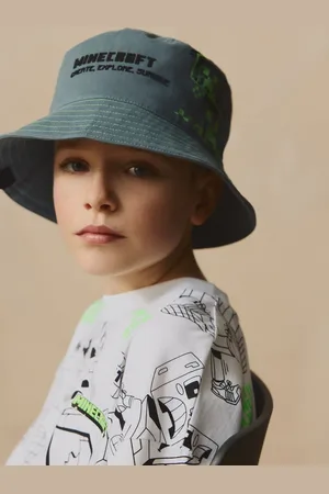 Next /Green Minecraft Bucket 100% Cotton Hat (3-16yrs)