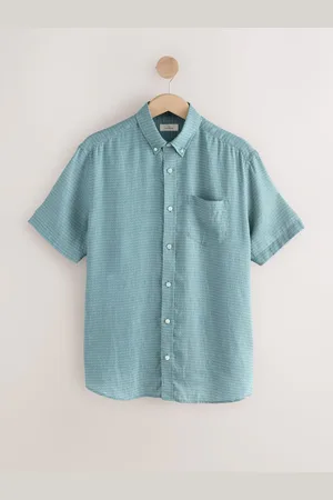 Next Signature 100% Linen Printed Short Sleeve Shirt