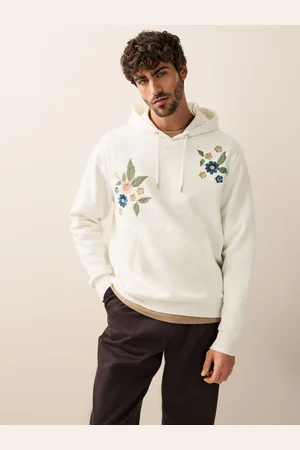 Next Ecru Cotton Rich Printed Graphic Hoodie